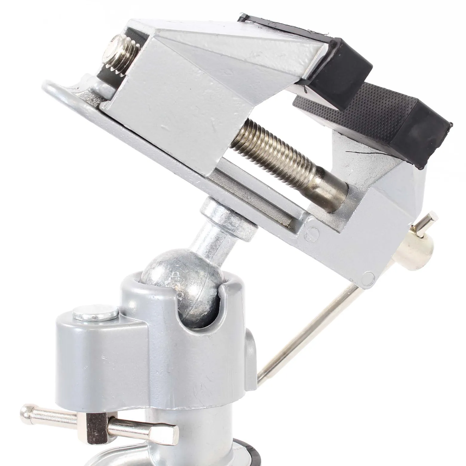 XPOtool Mini Tischschraubstock 78 mm Backenbreite 50 mm Spannweite 360° drehbar, Werkbank Schraubstock aus Aluminium