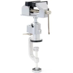 XPOtool Mini Tischschraubstock 78 mm Backenbreite 50 mm Spannweite 360° drehbar, Werkbank Schraubstock aus Aluminium