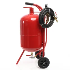 XPOtool Mobiles Sandstrahlgerät 38 L, Druckluft Sandstrahler mit Zubehör, zum Rost Entfernen und Farbe Entfernen, Sandstrahlanlage Strahlgerät