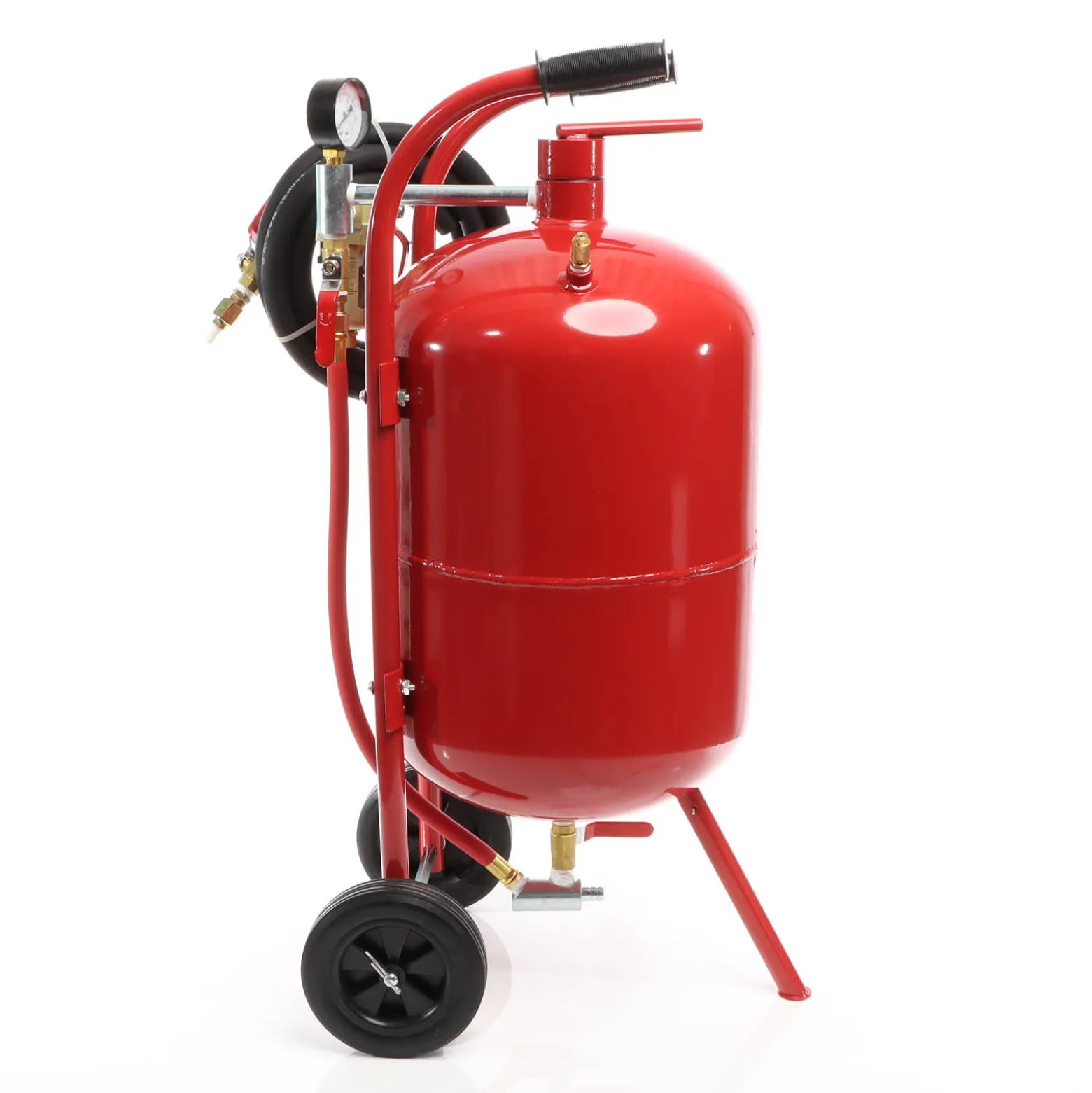 XPOtool Mobiles Sandstrahlgerät 38 L, Druckluft Sandstrahler mit Zubehör, zum Rost Entfernen und Farbe Entfernen, Sandstrahlanlage Strahlgerät