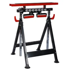 XPOtool Multifunktions-Arbeitsbock mit 4 Funktionen, 83-129 cm hoch, max. 200 kg Traglast, Rollenbock und V-Rollenbock, Klappbock höhenverstellbar
