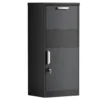 XPOtool Paketkasten Schwarz 500 x 375 x 1150 mm, Paketbox Zuhause, private Paketannahme passend für Pakete und Päckchen, Standbriefkasten Stahl
