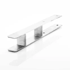 XPOtool Pfostenträger feuerverzinkt 101 x 600mm, H-Anker aus Carbonstahl, Pfostenanker mit Bohrlöchern M10 x 130, Pfostenschuh mit 2 Verstrebungen