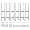 XPOtool Pfostenträger feuerverzinkt 6 Stück 71 x 600mm, H-Anker aus Carbonstahl, Pfostenanker mit Bohrlöchern M10 x 90, Pfostenschuh mit 2 Verstrebungen