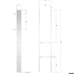 XPOtool Pfostenträger feuerverzinkt 101 x 600mm 4 Stück, H-Anker aus Carbonstahl, Pfostenanker mit Bohrlöchern M10 x 130, Pfostenschuh mit 2 Verstrebungen