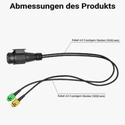 XPOtool 13 Pin Anhänger 5 m Kabel 13-poliges Anhängerkabel für Rückleuchten bei Anhänger und Wohnwagen