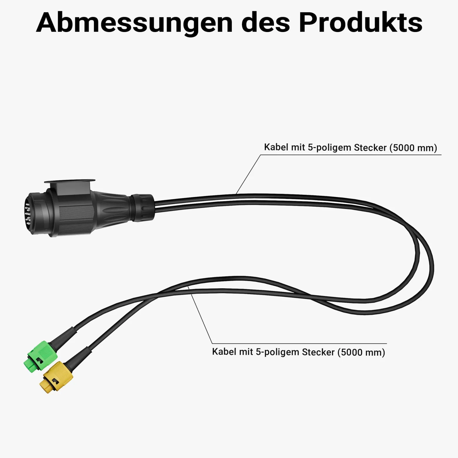 XPOtool 13 Pin Anhänger 5 m Kabel 13-poliges Anhängerkabel für Rückleuchten bei Anhänger und Wohnwagen