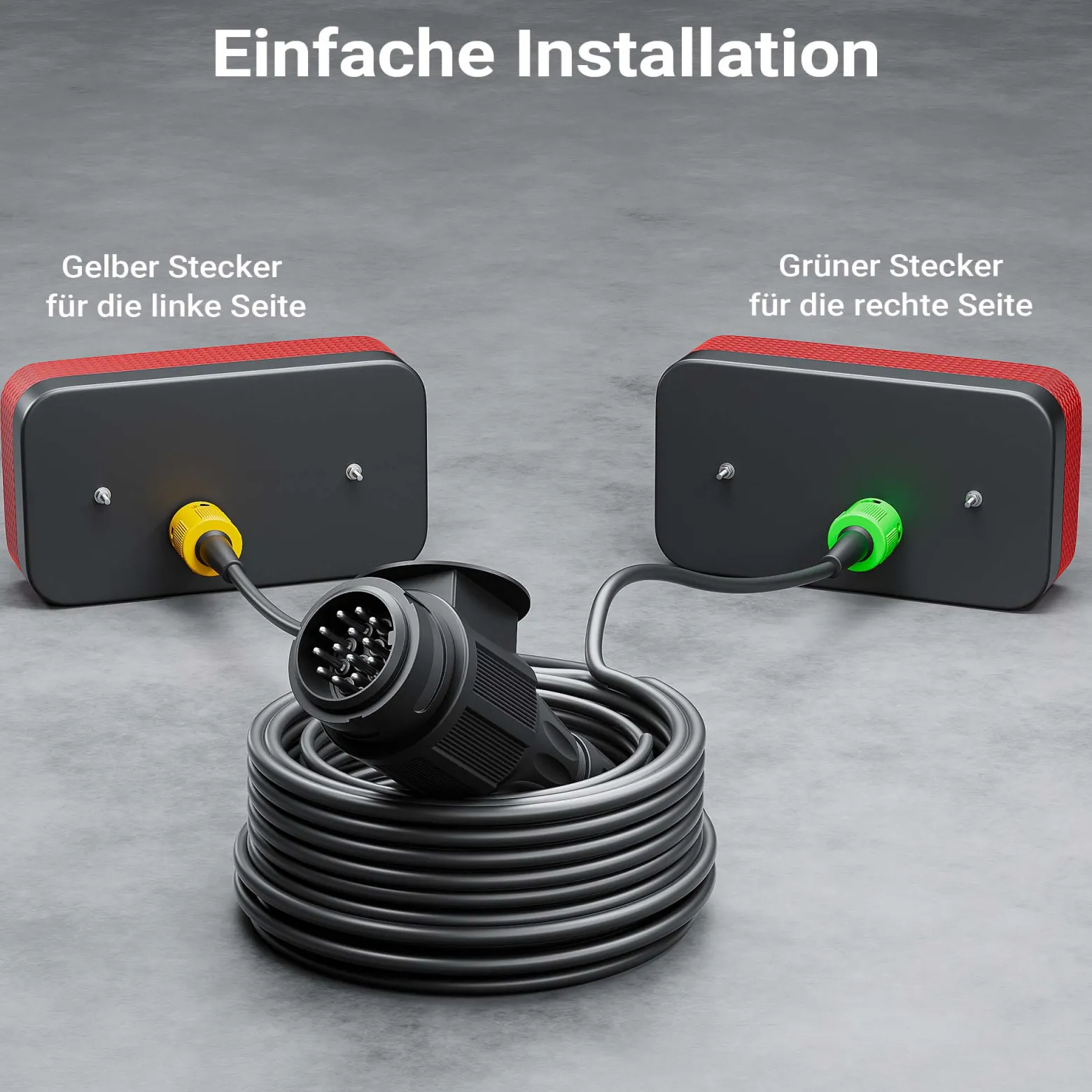 XPOtool 13 Pin Anhänger 5 m Kabel 13-poliges Anhängerkabel für Rückleuchten bei Anhänger und Wohnwagen