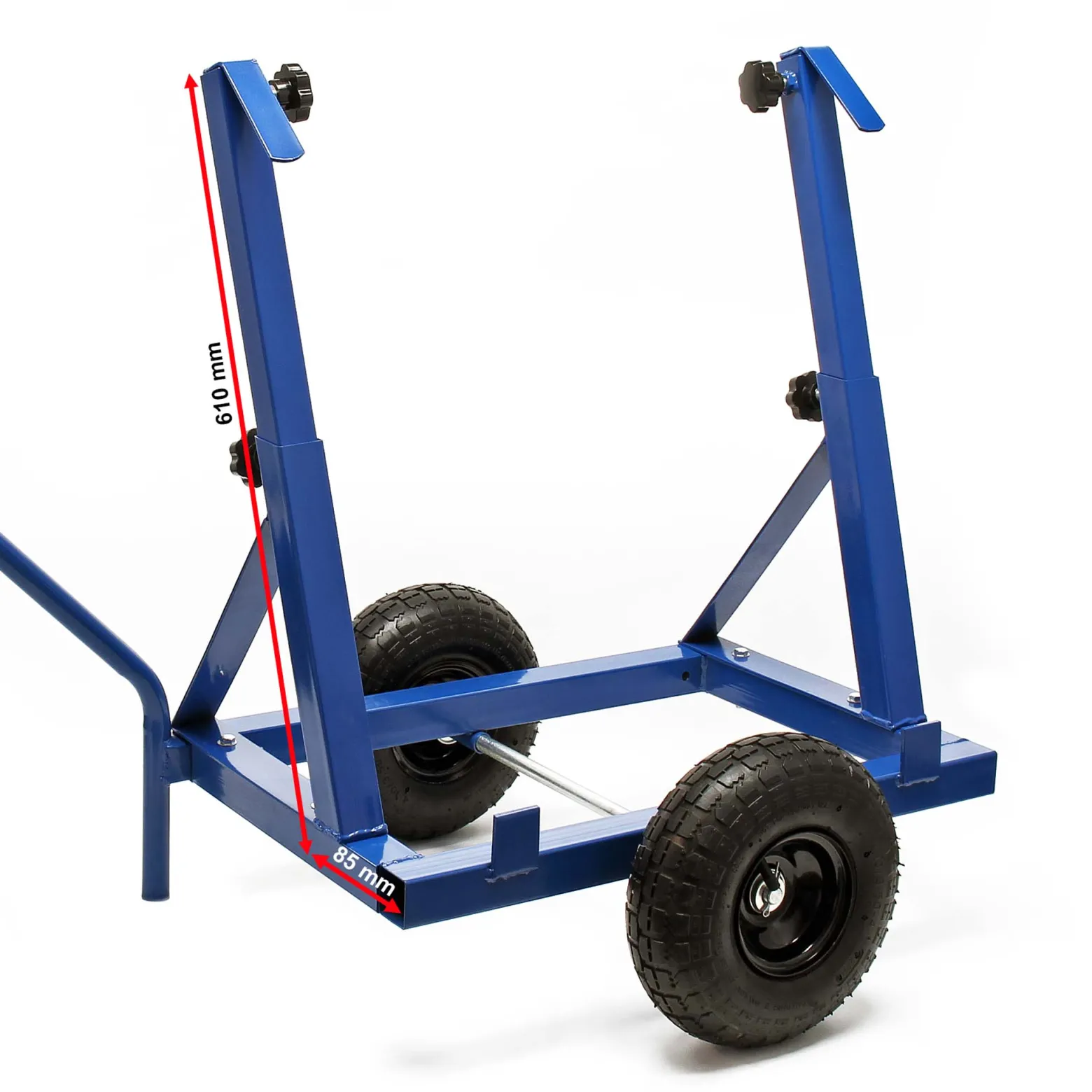 XPOtool Plattenkarren bis 200 kg höhenverstellbar, 2 Luftreifen, Stahl Plattenwagen zum Transport großflächiger Platten u. v. m.