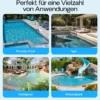 XPOtool Poolpumpe mit variabler Drehzahl 750W Schwimmbadpumpe 21000l/h Umwälzpumpe 17m Förderhöhe