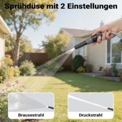 XPOtool Schlauchtrommel, Wand Schlauchbox mit Aufroll-Automatik und 30m Wasserschlauch, Gartenbewässerung