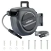 XPOtool Schlauchtrommel, Wand Schlauchbox mit Aufroll-Automatik und 20m Wasserschlauch, Gartenbewässerung