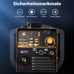 XPOtool Schweißgerät Digital IGBT 30-120 A, Inverter Schweißgerät MMA 220 V, mobiles Schweißgerät mit umfangreichem Zubehör, Schweiß Gerät mit LED-Anzeige