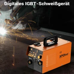 XPOtool Schweißgerät Digital IGBT 30-120 A, Inverter Schweißgerät MMA 220 V, mobiles Schweißgerät mit umfangreichem Zubehör, Schweiß Gerät mit LED-Anzeige