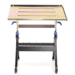 XPOtool Schweißtisch klappbar bis 150 kg aus Stahl, Schweißwagen höhenverstellbar 735-860 mm, Neigung bis 90°, Werkbank, Werkstattwagen mit Ablage