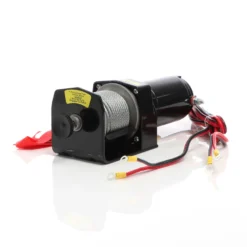 XPOtool Set Elektrische Seilwinde 907kg 12V, Seilzug mit 12,5m Stahlseil, 1PS Motorwinde u. Rollenfenster, Windenfenster mit 4 Rollen Lochabstand 109mm, Seilrollenfenster