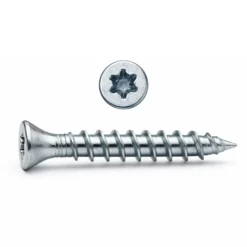 XPOtool Set 50x Edelstahl Clips 7 mm, 60x Sechsrund Schrauben 3,5x20 mm T15 zur Montage von Terrassendiele mit 7 mm Nut