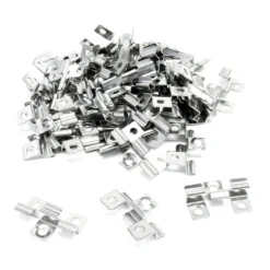 XPOtool Set 50x Edelstahl Clips 8 mm, 60x Sechsrund Schrauben 3,5x20 mm T15 zur Montage von Terrassendiele mit 8 mm Nut