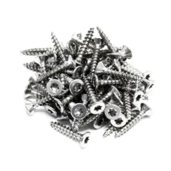 XPOtool Set 50x Edelstahl Clips 8 mm, 60x Sechsrund Schrauben 3,5x20 mm T15 zur Montage von Terrassendiele mit 8 mm Nut