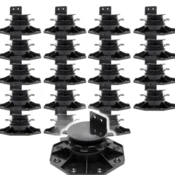 XPOtool Set 20x Stelzlager für Terrassen, 2700kg, 33-64mm, höhenverstellbare Stellfüße für Terrassendielen, Platten und Planken