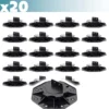 XPOtool Set 20x Stelzlager für Terrassen, 2700kg, 18-28mm, höhenverstellbare Stellfüße für Terrassendielen, Platten und Planken