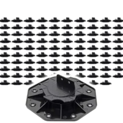 XPOtool Set 100x Stelzlager für Terrassen, 2700kg, 18-28mm, höhenverstellbare Stellfüße für Terrassendielen, Platten und Planken