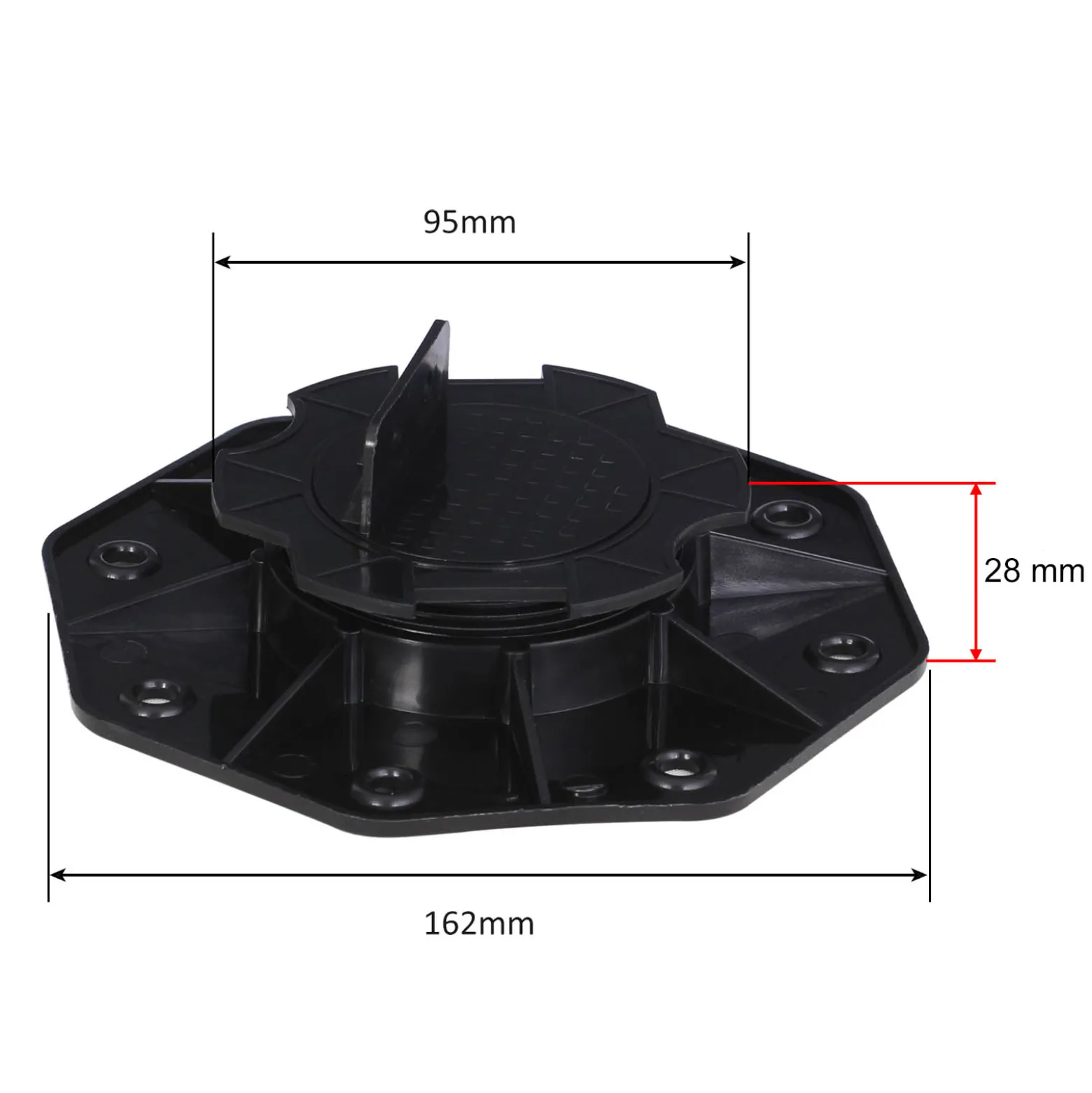 XPOtool Set 100x Stelzlager für Terrassen, 2700kg, 18-28mm, höhenverstellbare Stellfüße für Terrassendielen, Platten und Planken