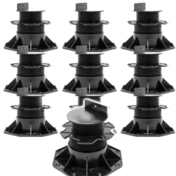 XPOtool Set 10x Stelzlager für Terrassen, 2700kg, 60-138mm, höhenverstellbare Stellfüße für Terrassendielen, Platten und Planken