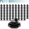 XPOtool Set 100x Stelzlager für Terrassen, 2700kg, 33-64mm, höhenverstellbare Stellfüße für Terrassendielen, Platten und Planken