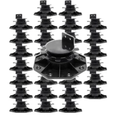 XPOtool Set 30x Stelzlager für Terrassen, 2700kg, 33-64mm, höhenverstellbare Stellfüße für Terrassendielen, Platten und Planken