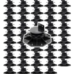 XPOtool Set 50x Stelzlager für Terrassen, 2700kg, 33-64mm, höhenverstellbare Stellfüße für Terrassendielen, Platten und Planken