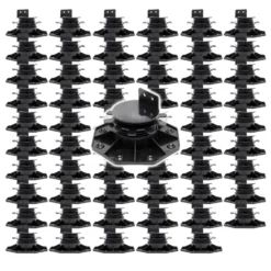 XPOtool Set 60x Stelzlager für Terrassen, 2700kg, 33-64mm, höhenverstellbare Stellfüße für Terrassendielen, Platten und Planken