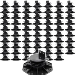 XPOtool Set 70x Stelzlager für Terrassen, 2700kg, 33-64mm, höhenverstellbare Stellfüße für Terrassendielen, Platten und Planken