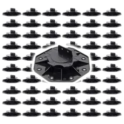 XPOtool Set 60x Stelzlager für Terrassen, 2700kg, 18-28mm, höhenverstellbare Stellfüße für Terrassendielen, Platten und Planken
