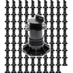 XPOtool Set 100x Stelzlager für Terrassen, 2700kg, 137-215mm, höhenverstellbare Stellfüße für Terrassendielen, Platten und Planken