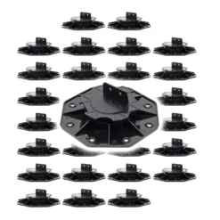 XPOtool Set 30x Stelzlager für Terrassen, 2700kg, 18-28mm, höhenverstellbare Stellfüße für Terrassendielen, Platten und Planken