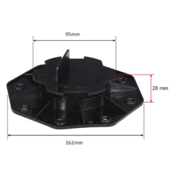 XPOtool Set 80x Stelzlager für Terrassen, 2700kg, 18-28mm, höhenverstellbare Stellfüße für Terrassendielen, Platten und Planken