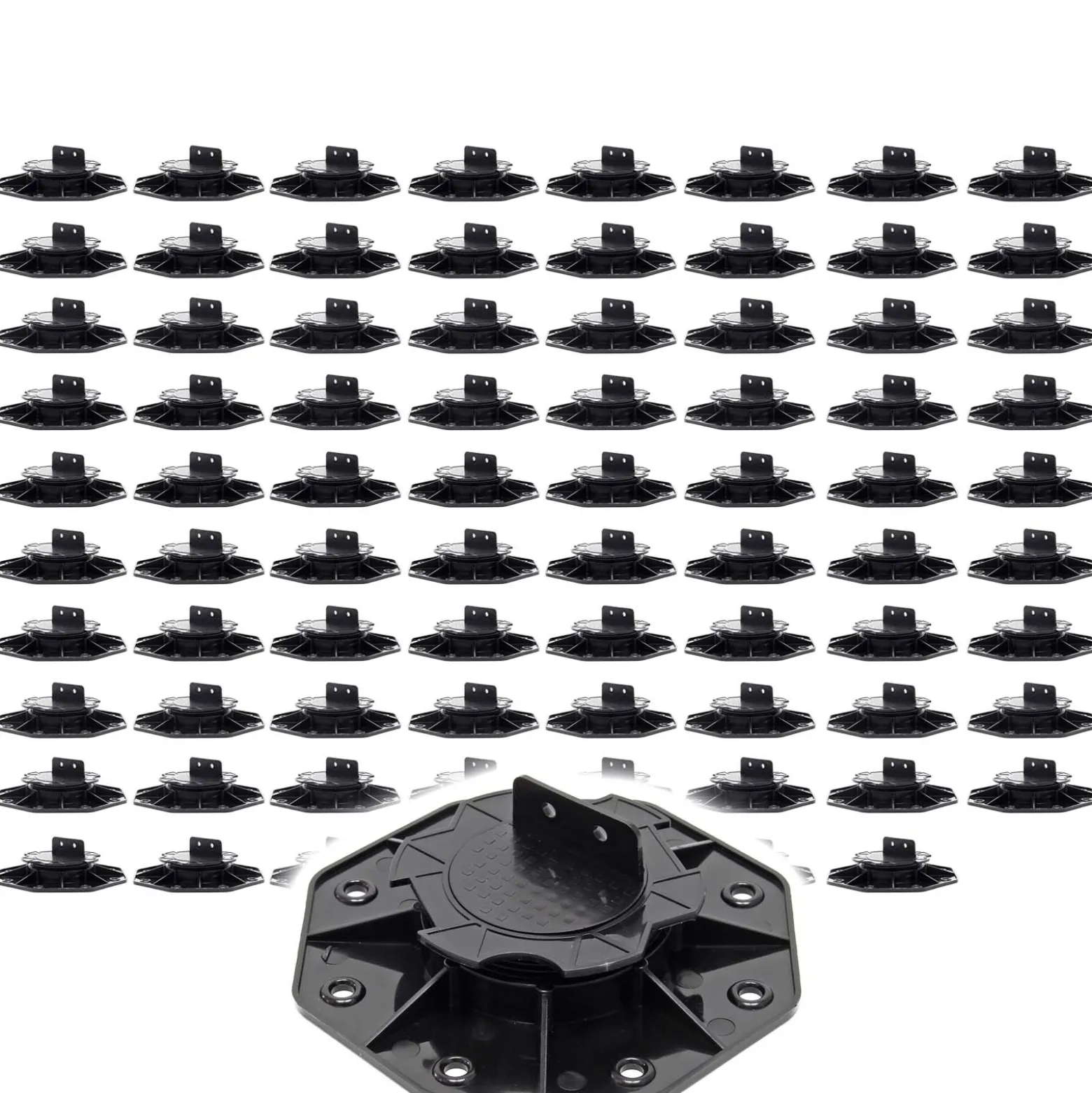 XPOtool Set 80x Stelzlager für Terrassen, 2700kg, 18-28mm, höhenverstellbare Stellfüße für Terrassendielen, Platten und Planken