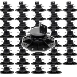 XPOtool Set 40x Stelzlager für Terrassen, 2700kg, 33-64mm, höhenverstellbare Stellfüße für Terrassendielen, Platten und Planken
