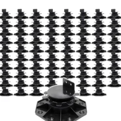 XPOtool Set 80x Stelzlager für Terrassen, 2700kg, 33-64mm, höhenverstellbare Stellfüße für Terrassendielen, Platten und Planken
