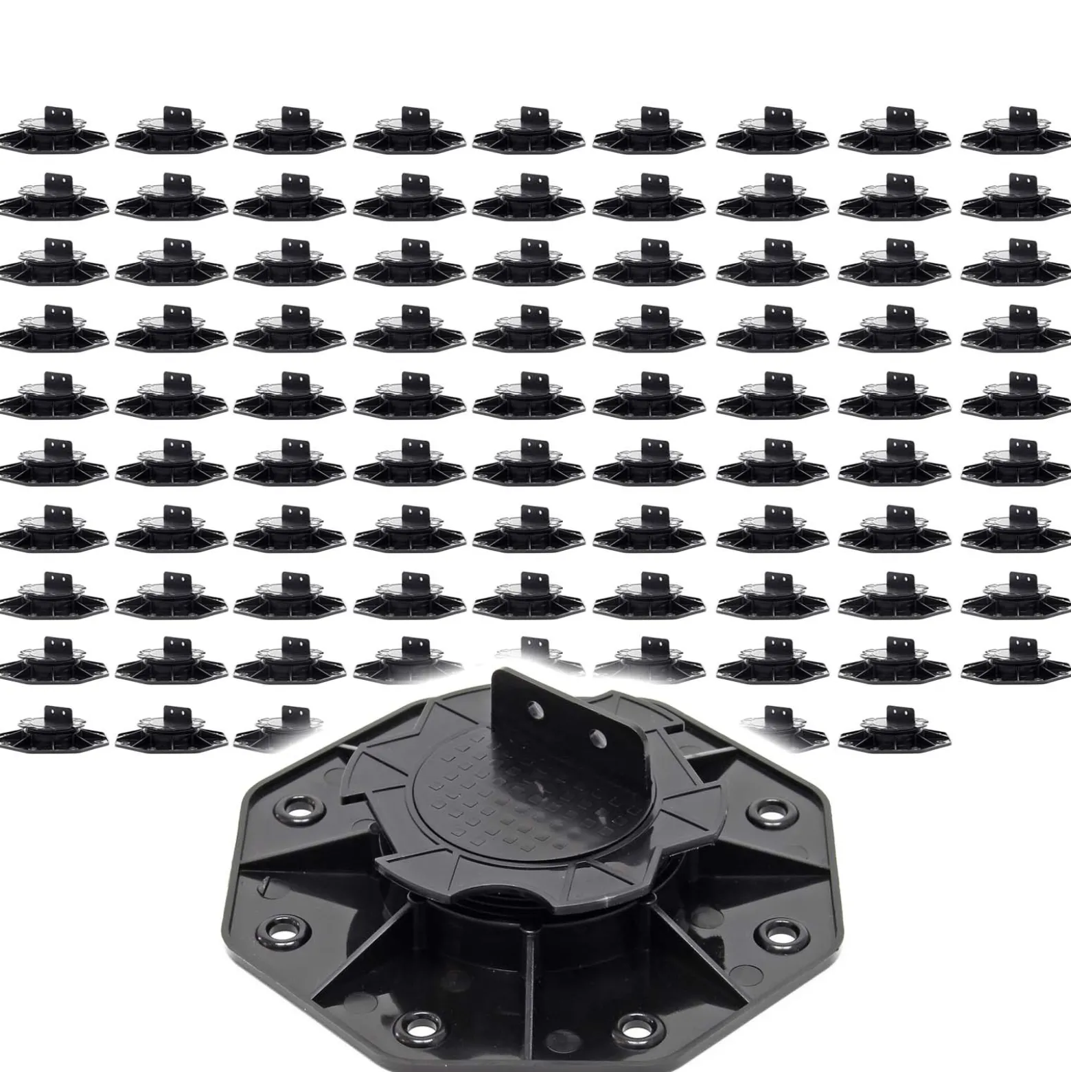 XPOtool Set 90x Stelzlager für Terrassen, 2700kg, 18-28mm, höhenverstellbare Stellfüße für Terrassendielen, Platten und Planken