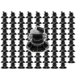 XPOtool Set 90x Stelzlager für Terrassen, 2700kg, 60-138mm, höhenverstellbare Stellfüße für Terrassendielen, Platten und Planken