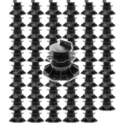 XPOtool Set 60x Stelzlager für Terrassen, 2700kg, 60-138mm, höhenverstellbare Stellfüße für Terrassendielen, Platten und Planken
