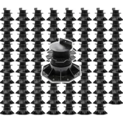 XPOtool Set 80x Stelzlager für Terrassen, 2700kg, 60-138mm, höhenverstellbare Stellfüße für Terrassendielen, Platten und Planken