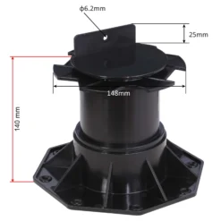 XPOtool Set 90x Stelzlager für Terrassen, 2700kg, 137-215mm, höhenverstellbare Stellfüße für Terrassendielen, Platten und Planken