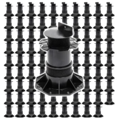XPOtool Set 90x Stelzlager für Terrassen, 2700kg, 137-215mm, höhenverstellbare Stellfüße für Terrassendielen, Platten und Planken