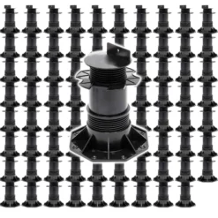 XPOtool Set 80x Stelzlager für Terrassen, 2700kg, 137-215mm, höhenverstellbare Stellfüße für Terrassendielen, Platten und Planken