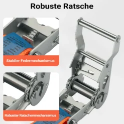 XPOtool Spanngurte mit Ratsche 3000 daN Zurrgurte im 4er Set 6 m Ratschengurte mit Gurtbreite 35 mm, ideal für Autotransport
