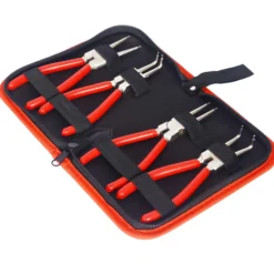 XPOtool Sprengring Zange Set 4 teilig, 90° Winkel und gerade, Seegeringzange aus Carbonstahl für Innenringe Außenringe, Sicherungszange mit rutschfestem Griff