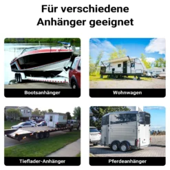 XPOtool Stützen Set für Kipper Hochlader Anhänger, 140 x 140 x 415 mm, Stützlast 1350 kg pro Stütze, Hub 240 mm, klappbare Stützfüße